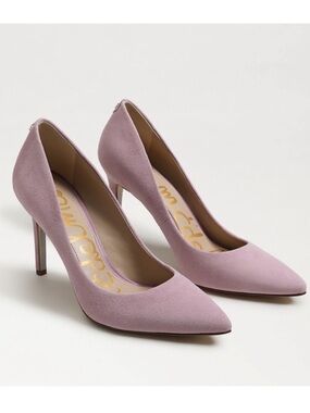 Sam Edelman Dusty Mauve Suede Pointed-Toe Pumps